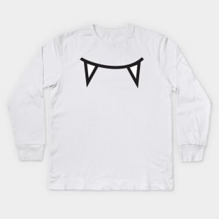 Fang Monster Mouth Vampire Teeth Halloween – Black Kids Long Sleeve T-Shirt